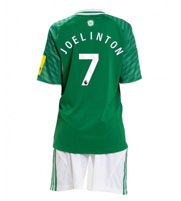 Newcastle United Joelinton #7 Replik Auswärtstrikot Kinder 2025-26 Kurzarm (+ Kurze Hosen)